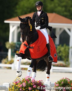 Johanne Pauline von Danwitz and Habitus win triple gold at the 2013 European Junior Riders Championships in Compiegne :: Photo © Astrid Appels