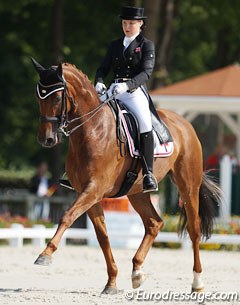 Mille Larsen Warncke and Donna Fetti (by Don Schufro) at the 2013 European Young Riders Championships :: Photo © Astrid Appels