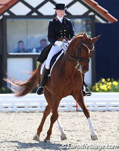 Danish Maria Anita Andersen on the Oldenburg mare Rebelle (by Don Schufro x Regazzoni), who was the 2007 Oldenburg Elite Mare Champion