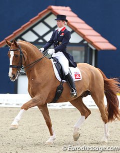 Laura Tomlinson-Bechtolsheimer on Mistral Hojris at the 2013 CDI Hagen :: Photo © Astrid Appels