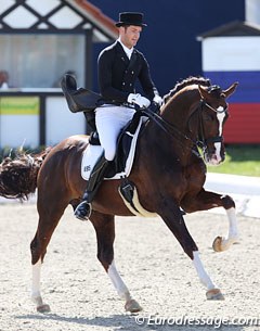 Marcus Hermes on Nancy Gooding's Hanoverian stallion Flynn (by Falsterbo x Walt Disney)