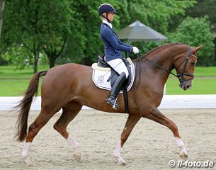 Eva Möller and Bella Donna at the 2013 Bundeschampionate qualifier in Hagen :: Photo © LL-foto.de
