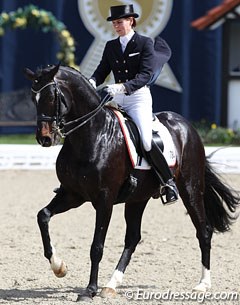 Susan Draper-Pape on Desiderio (by Dimaggio x Donnerhall x Classiker)