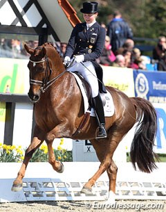 Sanneke Rothenberger and Favourit in the Under 25 competition at the 2013 CDI Hagen :: Photo © Astrid Appels