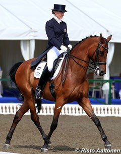 Lara Griffith on Laura Bechtolsheimer's former GP horse Andretti H