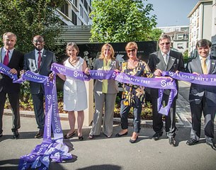 Jean-Philippe Camboulives; Ibrahima Wade (Senegalese FN); Jacqueline Braissant, FEI Solidarity Director; Gloria de Cuesta (Ecuadorian FN); Elisabeth Max-Theurer (Austrian FN); Jukka-Pekka Leskinen (Finnish FN); Cesar Camargo (Colombian FN)