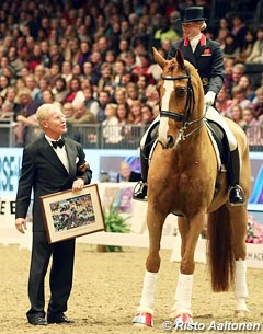 Wilfried and Laura Bechtolsheimer get celebrated during Alf's retirement ceremony at the 2013 CDI-W London