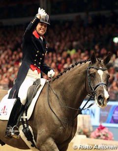 Charlotte Dujardin waves to the crowd
