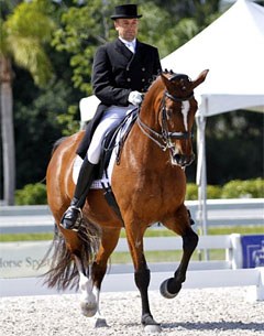 Lars Petersen and Mariett win the Grand Prix kur to music at the 2013 Palm Beach Dressage Derby