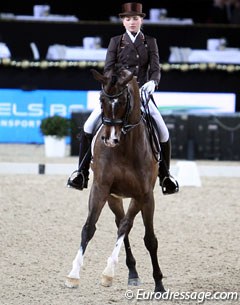 Belgium based Ukrainian dressage rider Inna Logutenkova on Stallone (by Lancet)