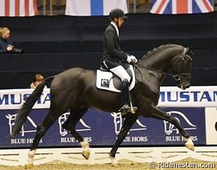 Andreas Helgstrand and Sezuan at the 2013 Danish Young Horse Championships in Odense :: Photo © Ridehesten