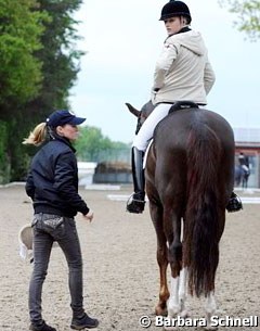 Trainer Helen Langehanenberg with her student Marie Claire Pöppelmann