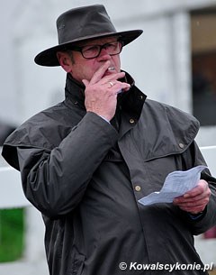 Ralph Michael Rash getting ready for heavy rain in Radzionkow