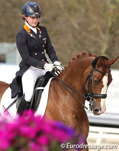 Jeanine Nieuwenhuis on her second junior rider's horse Conquest