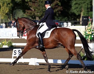 Lara Griffith on Laura Bechtolsheimer's former GP horse Andretti H