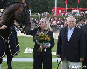 Louise and Dough Leatherdale with their stallion Damsey in 2013 :: Photo © LL-foto