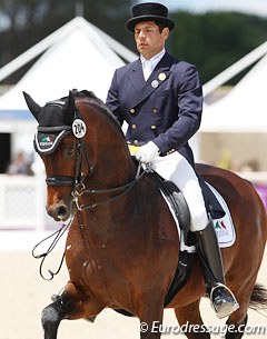 Jaime Amian on Bernadette Brune's KWPN stallion Valeron (by Sandro Hit)