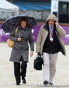 And then came the rain: judges Jo Graham and Juan Carlos Campos