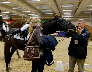 The bit of Sidsel Johansen's Schianto got checked by the steward before her Grand Prix ride