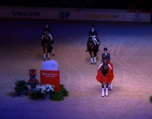 The top three of the 2013 World Cup Grand Prix