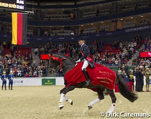 Victory lap in the Scandinavium arena, which is packed with about 12,000 people