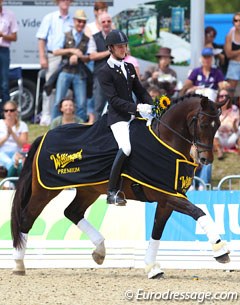 Australian Jayden Brown and San Andreas at the 2013 World Young Horse Championships :: Photo © Astrid Appels