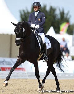 Juan Francisco Fernandez and Dhannie at the 2013 World Young Horse Championships in Verden :: Photo © Astrid Appels
