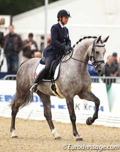 Ester Soldi on the show jumping bred Annarella di Villagana (by Calido x Ramiro)