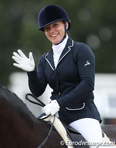 Sandra Sterntorp waves to the crowds