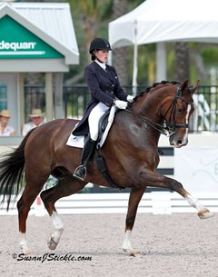 Brittany Fraser and All In at the 2013 CDI Wellington :: Photo © Sue Stickle