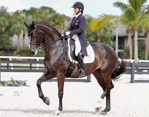 Mikala Munter Gundersen and My Lady perform to their new freestyle music at the Wellington Classic Dressage Holiday Challenge