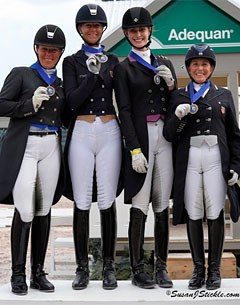 The gold medal winning Team USA 1: Kim Herslow, Heather Blitz, Caroline Roffman, Shelly Francis