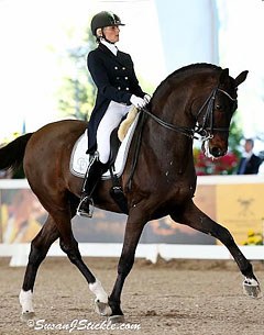Silvia Rizzo and Donnerbube II at the 2013 CDI 5* World Dressage Masters in Palm Beach :: Photo © Sue Stickle