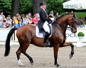 Uta Gräf made her CDI Grand Prix debut with Dandelion (by De Niro)