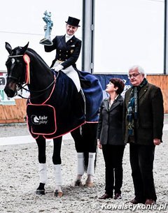 Elena Sidneva and Romeo Star at the prize giving ceremony with Monica Slowik and Wojciech Markowski