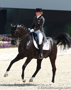 Morgan Barbançon and Painted Black produced a seasonal best score in Aachen of  73.260%. After injuring himself in 2012, Painted Black has struggled to find form and fitness but was totally back in Aachen!
