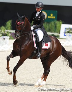 Anna Kasprzak and Donnperignon finished seventh with 76.620%. The Finnish warmblood missed part of the show season because of an eye operation but successfully returned to the ring