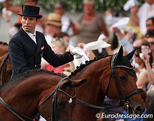 Christian Schumach on Picardo at the farewell to nations' ceremony at the 2014 CDIO Aachen :: Photo © Astrid Appels