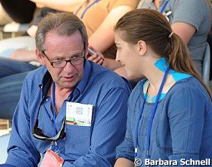 Paul Sprehe with Charlott Maria Schurmann, whose shoulders are kine-taped