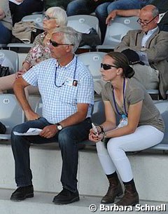 Trainer Ton de Ridder with his Polish student Beate Stremler