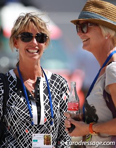 Anky van Grunsven chatting with Matthias' Step mom and Totilas' co-owner Ann Kathrin Linsenhoff