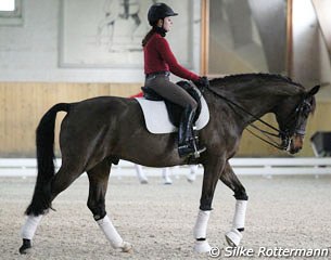 Tamara Lucia Roos and Amaretto XII work on the walk