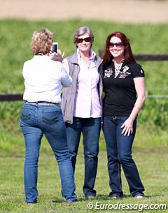 Carol Eivers taking a photo of Felicity Dobell-Brown and (non-judge) Kate Hinton