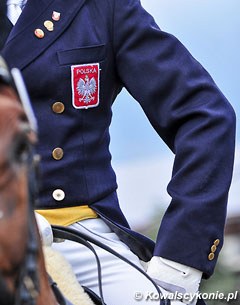 Polish patch on a show jacket