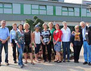 The group with Christoph Hess (far right) at the 2014 Bundeschampionate in Warendorf