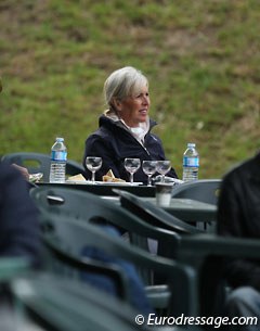 Australian Mary Hanna watching the other Grand Prix riders