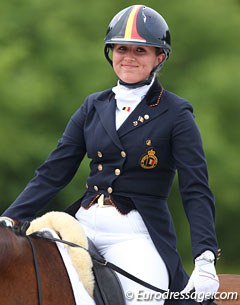 Belgian young dressage professional Carole Schepens :: Photo © Astrid Appels