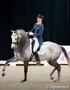 Hans Peter Minderhoud and Zanardi win the small tour at the 2014 CDI Drachten