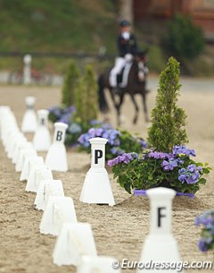 The dressage arena at the 2014 European Pony Championships in Millstreet