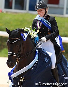Anna Christina Abbelen and Furst on Tour win individual test gold at the 2014 European Junior Riders Championships